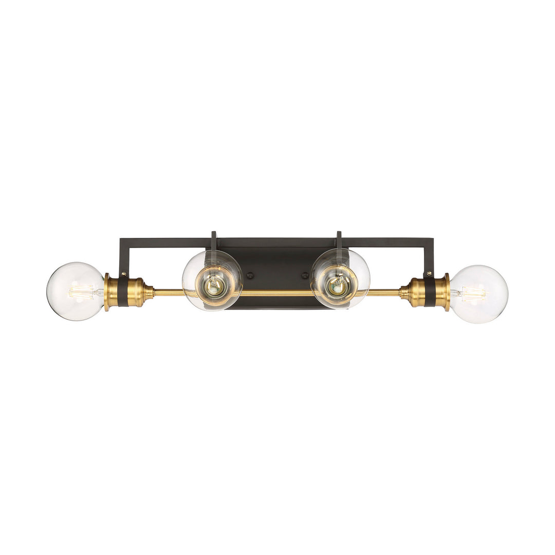 Nuvo Intention 60-6974 Bath Vanity Light 22 in. wide - Warm Brass / Black