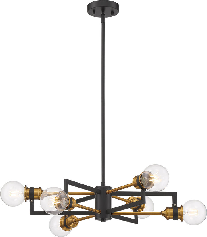 Nuvo Intention 60-6976 Pendant Light - Warm Brass / Black