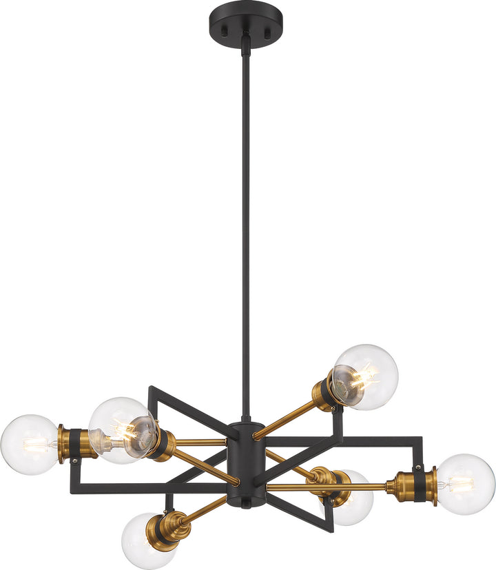 Nuvo Intention 60-6976 Pendant Light - Warm Brass / Black
