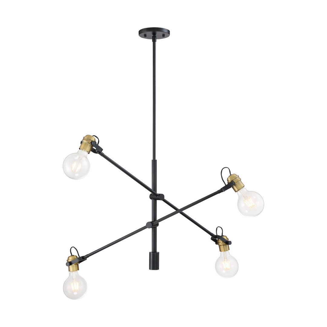 Nuvo Mantra 60-6990 Chandelier Light - Black / Brushed Brass