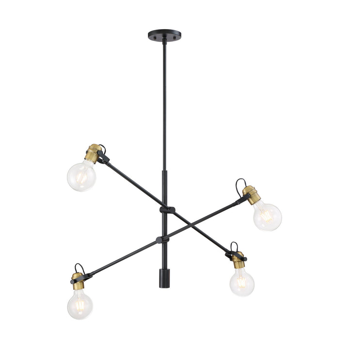 Nuvo Mantra 60-6990 Chandelier Light - Black / Brushed Brass