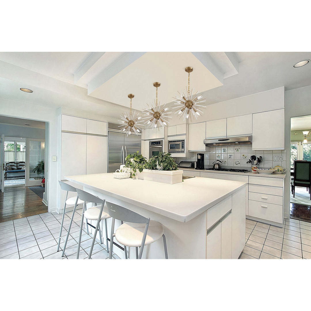 Nuvo Cirrus 60-6994 Chandelier Light - Vintage Brass