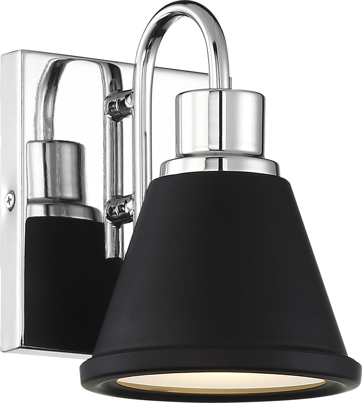 Nuvo Bette 62-1471 Wall Light - Polished Nickel / Matte Black