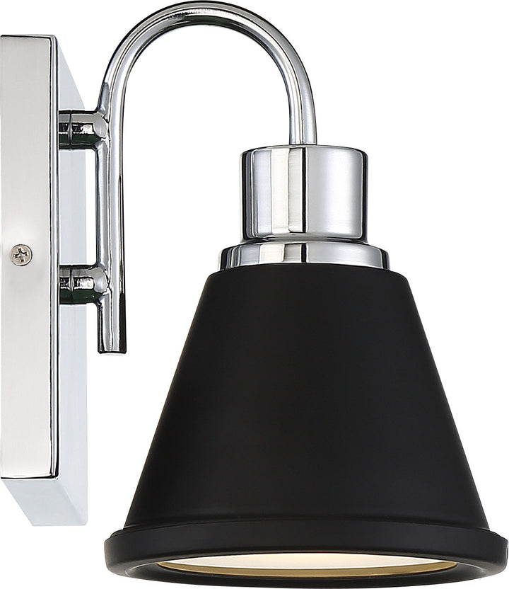 Nuvo Bette 62-1471 Wall Light - Polished Nickel / Matte Black