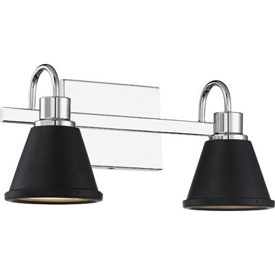 Nuvo Bette 62-1472 Bath Vanity Light 16 in. wide - Polished Nickel / Matte Black