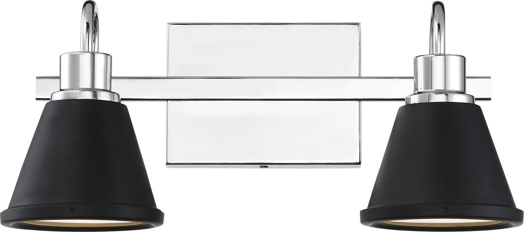 Nuvo Bette 62-1472 Bath Vanity Light 16 in. wide - Polished Nickel / Matte Black