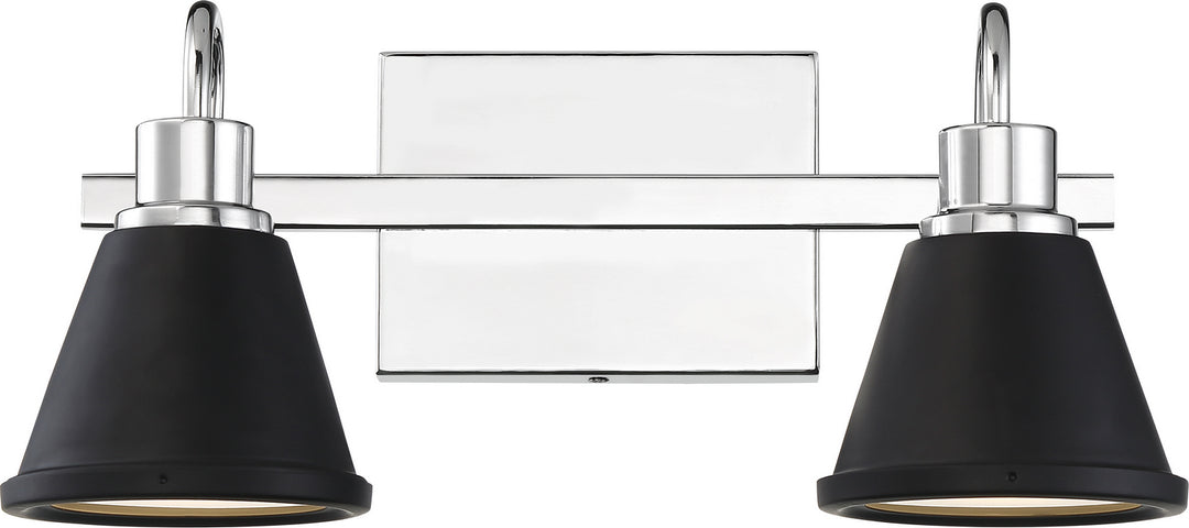 Nuvo Bette 62-1472 Bath Vanity Light 16 in. wide - Polished Nickel / Matte Black