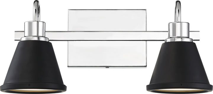 Nuvo Bette 62-1472 Bath Vanity Light 16 in. wide - Polished Nickel / Matte Black