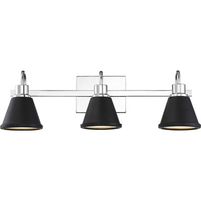 Nuvo Bette 62-1473 Bath Vanity Light 24 in. wide - Polished Nickel / Matte Black