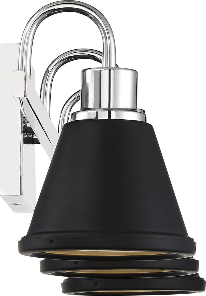 Nuvo Bette 62-1473 Bath Vanity Light 24 in. wide - Polished Nickel / Matte Black