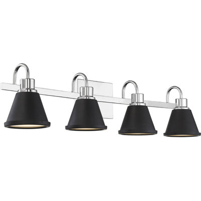 Nuvo Bette 62-1474 Bath Vanity Light 32 in. wide - Polished Nickel / Matte Black