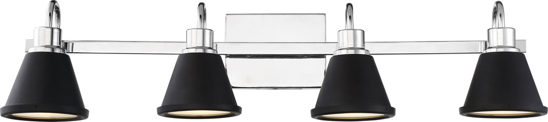 Nuvo Bette 62-1474 Bath Vanity Light 32 in. wide - Polished Nickel / Matte Black