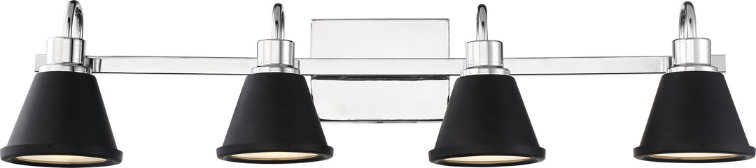 Nuvo Bette 62-1474 Bath Vanity Light 32 in. wide - Polished Nickel / Matte Black