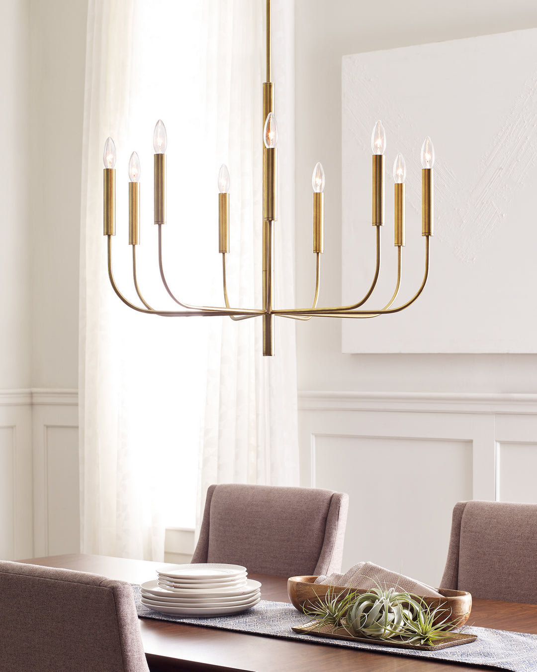 Visual Comfort Studio Brianna EC1009BBS Chandelier Light - Burnished Brass