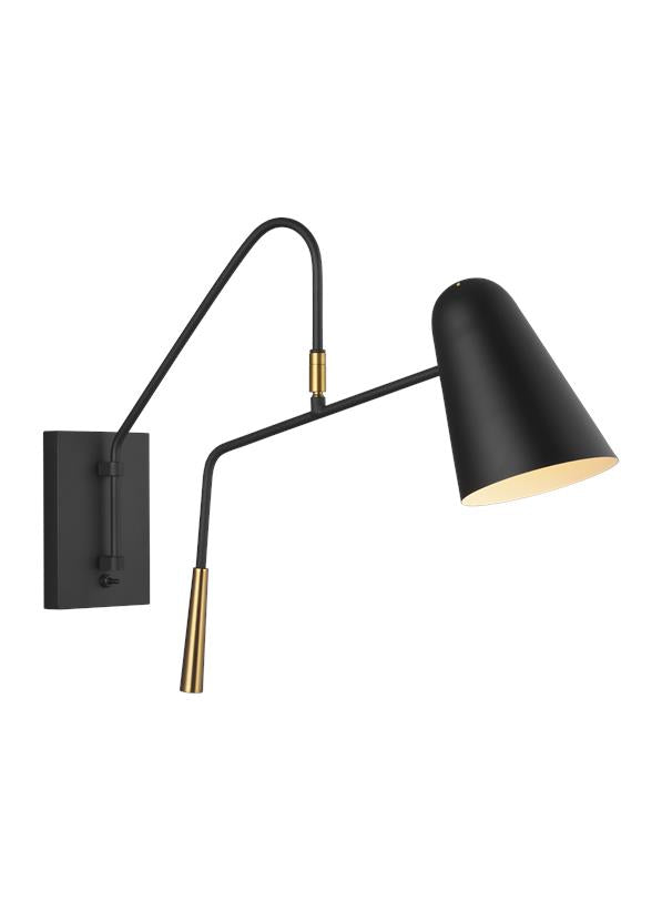 Visual Comfort Studio EW1041MBK Simon One Light Wall Sconce Lamp Black