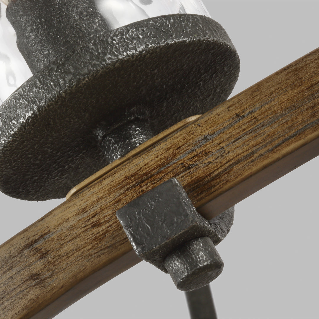 Visual Comfort Studio Angelo F3137/10DWK/SGM Chandelier Light - Distressed Weathered Oak / Slate Grey Metal