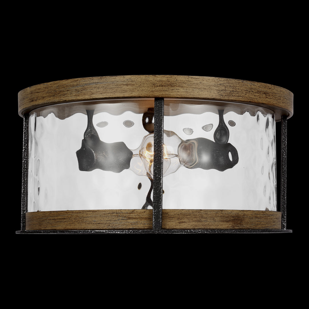 Visual Comfort Studio Angelo FM530DWK/SGM Ceiling Light - Distressed Weathered Oak / Slate Grey Metal