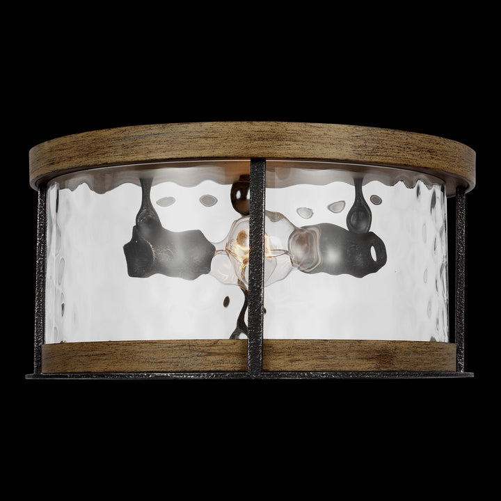 Visual Comfort Studio Angelo FM530DWK/SGM Ceiling Light - Distressed Weathered Oak / Slate Grey Metal