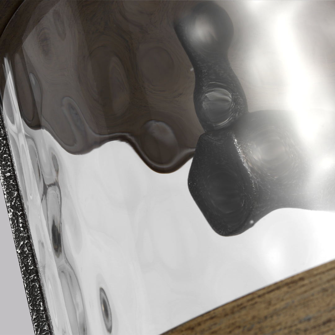 Visual Comfort Studio Angelo FM530DWK/SGM Ceiling Light - Distressed Weathered Oak / Slate Grey Metal