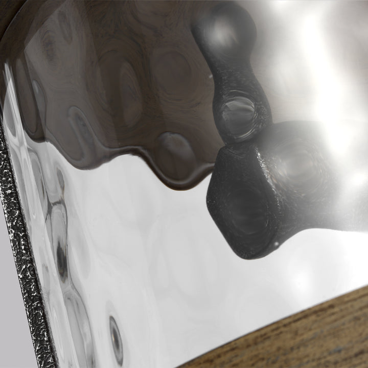 Visual Comfort Studio Angelo FM530DWK/SGM Ceiling Light - Distressed Weathered Oak / Slate Grey Metal