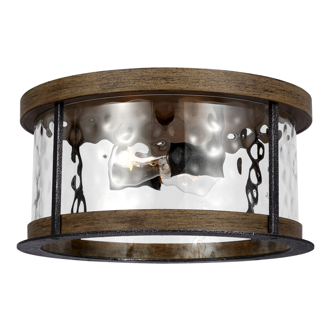 Visual Comfort Studio Angelo FM530DWK/SGM Ceiling Light - Distressed Weathered Oak / Slate Grey Metal