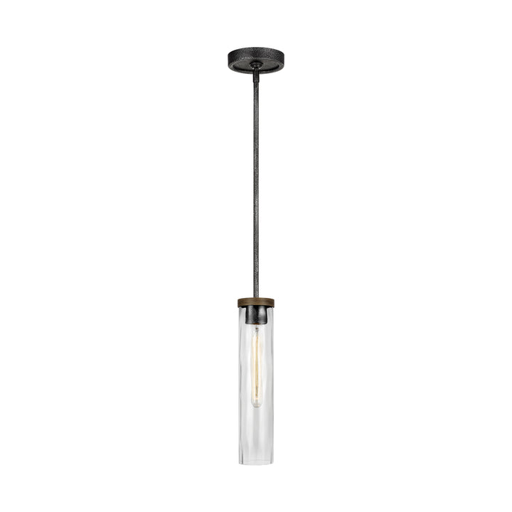 Visual Comfort Studio Angelo P1510DWK/SGM Pendant Light - Distressed Weathered Oak / Slate Grey Metal