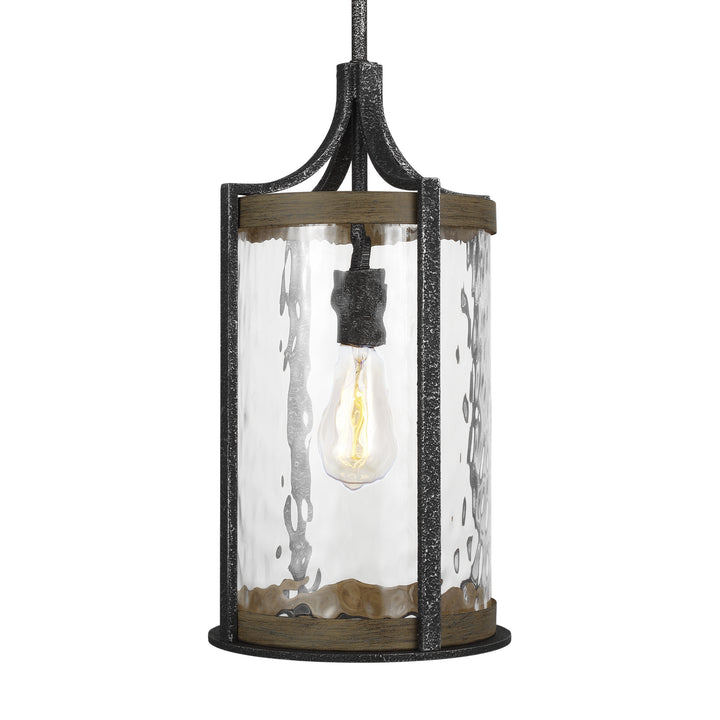 Visual Comfort Studio Angelo P1511DWK/SGM Pendant Light - Distressed Weathered Oak / Slate Grey Metal