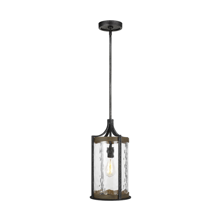 Visual Comfort Studio Angelo P1511DWK/SGM Pendant Light - Distressed Weathered Oak / Slate Grey Metal