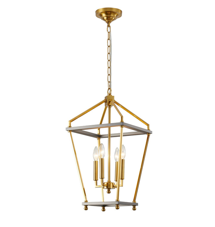 Bethel International LA23C12CO Pendant Light - Antique Brass & Black