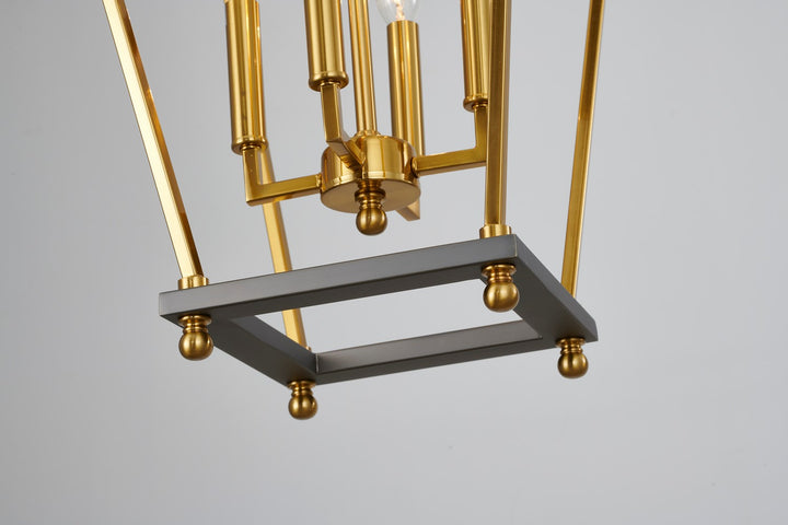 Bethel International LA23C12CO Pendant Light - Antique Brass & Black