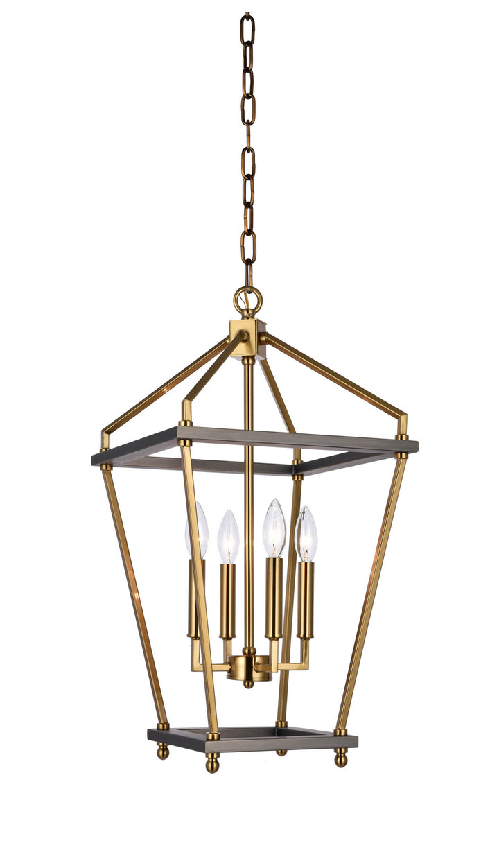 Bethel International LA23C12CO Pendant Light - Antique Brass & Black
