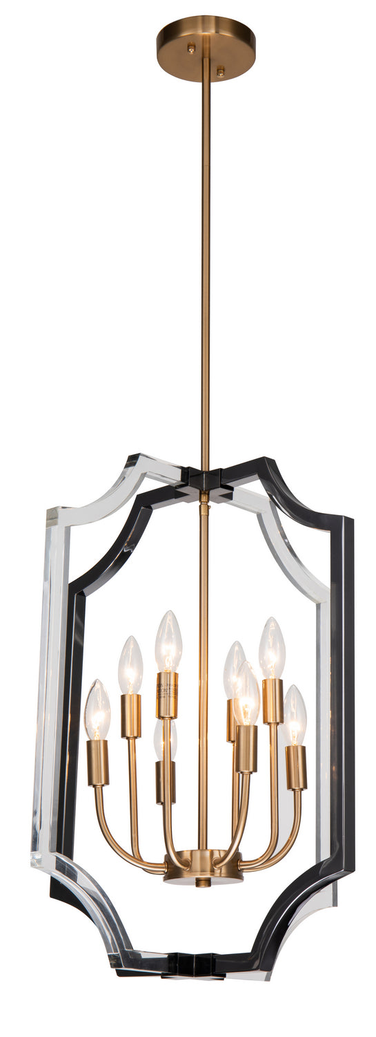 Bethel International TD28C18B Pendant Light - Black & Clear