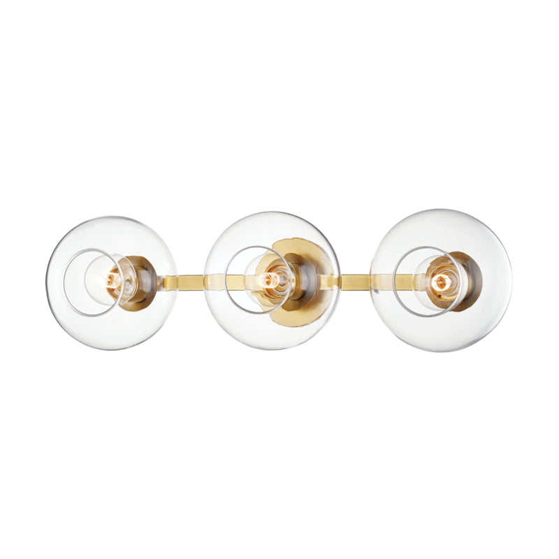 Mitzi Margot H270103-AGB Bath Vanity Light 9 in. wide - Aged Brass