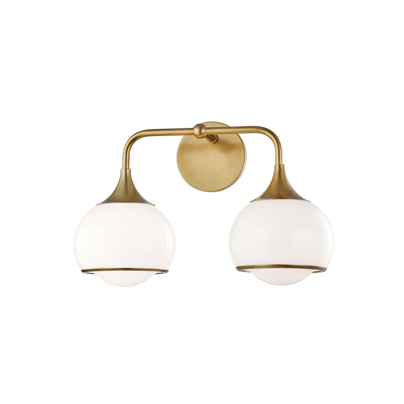 Mitzi Reese H281302-AGB Bath Vanity Light 17 in. wide - Aged Brass