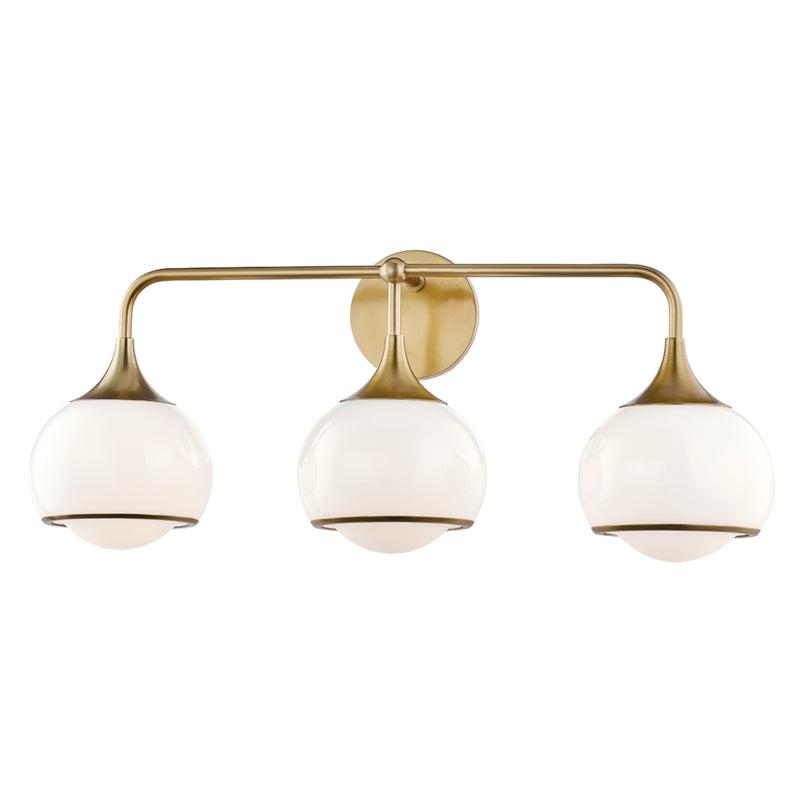 Mitzi Reese H281303-AGB Bath Vanity Light 27 in. wide - Aged Brass