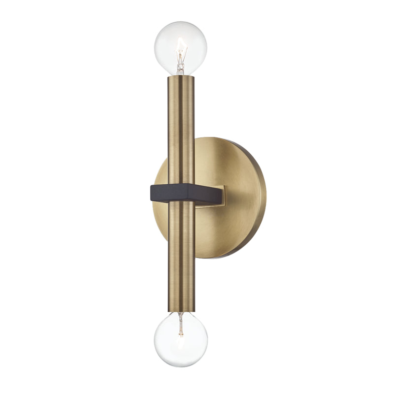 Mitzi Colette H296102-AGB/BK Wall Sconce Light - Aged Brass/Black