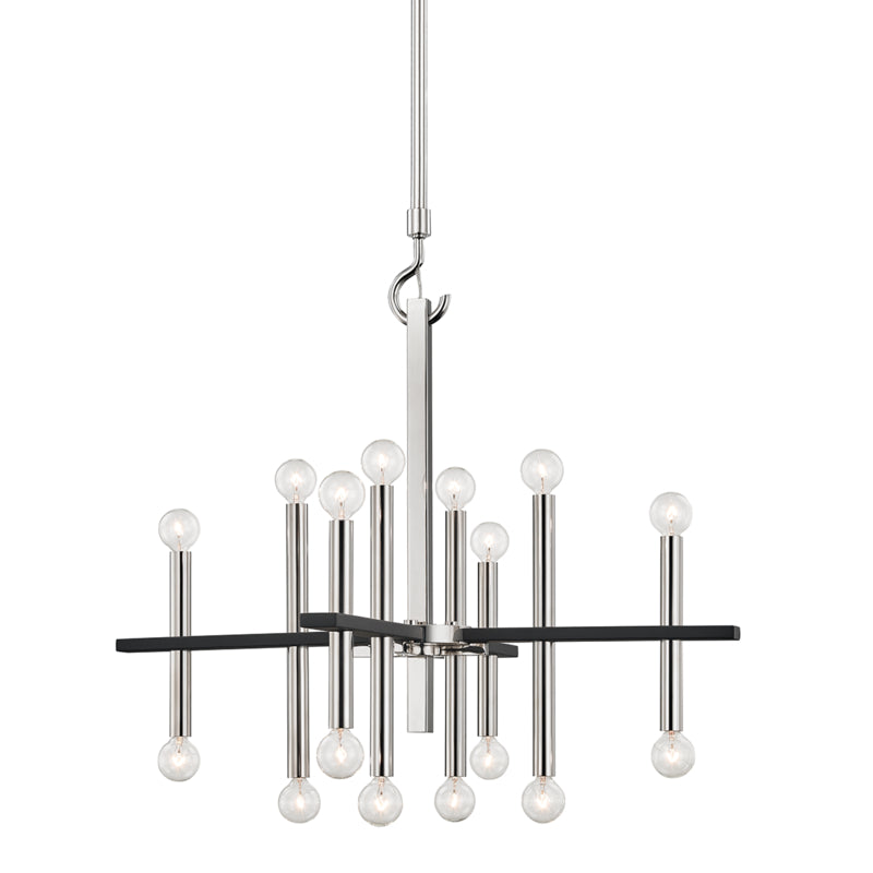 Mitzi Colette H296816-PN/BK Chandelier Light - Polished Nickel/Black