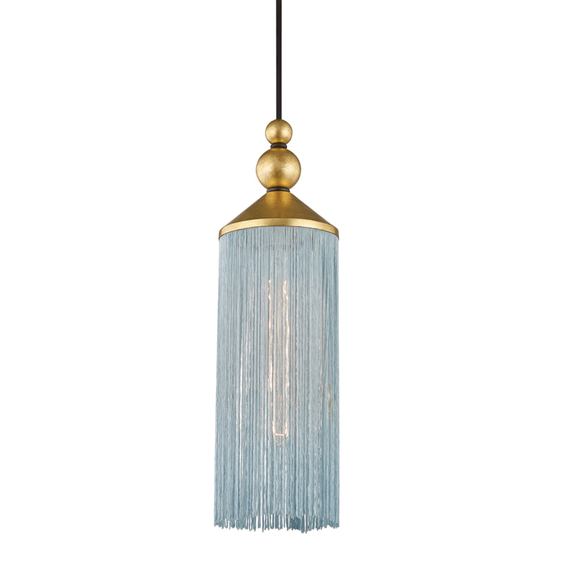 Mitzi Scarlett H300701-GL/BL Pendant Light - Gold Leaf/Blue