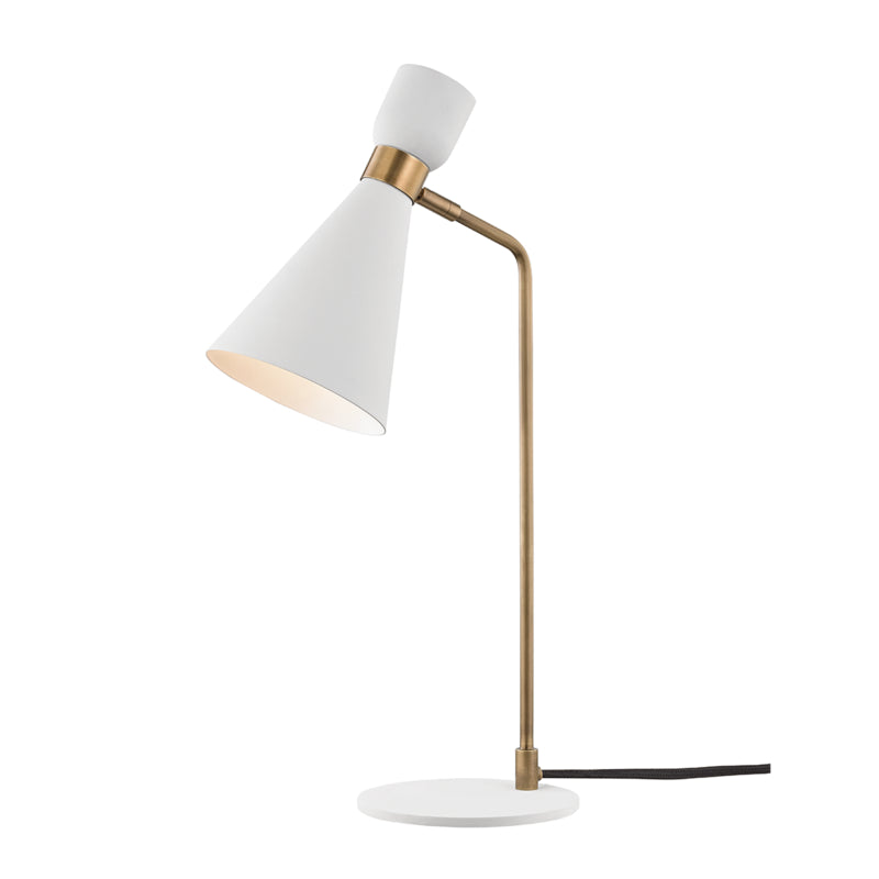 Mitzi Lighting HL295201-AGB/WH Modern Willa Lamp Aged Brass/Soft Off White