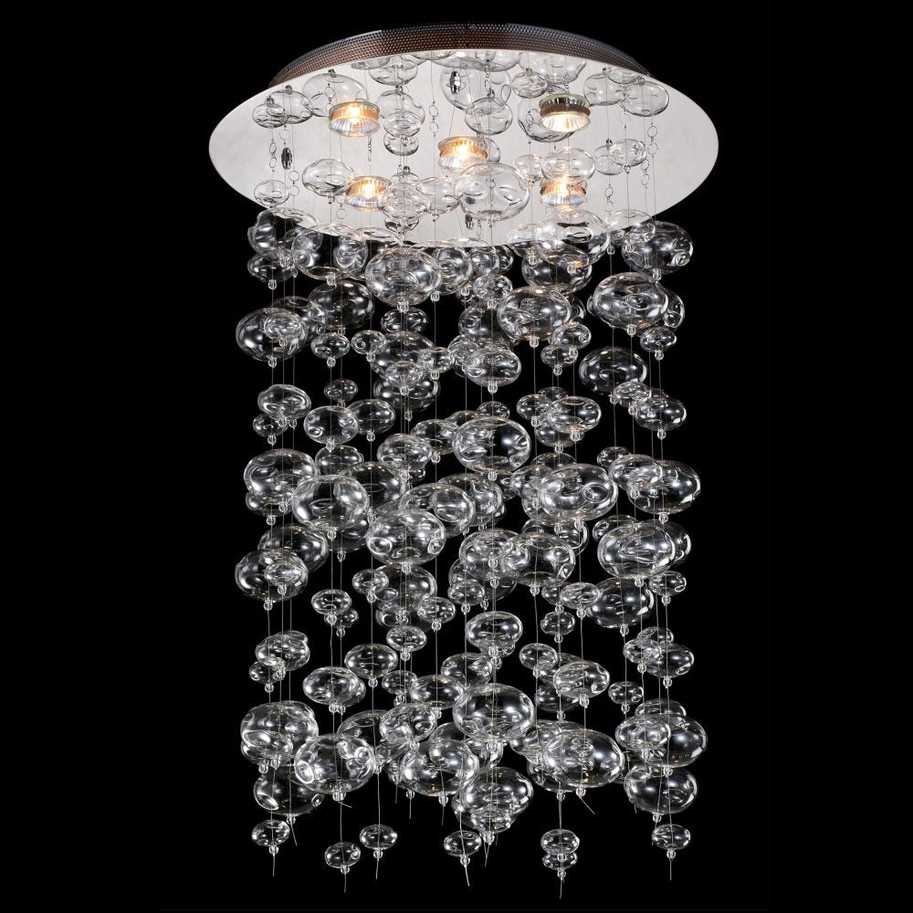 StarFire Bubble Glass 4912CH Chandelier Light - Chrome