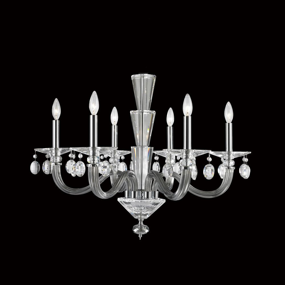 StarFire Victoria 5306SA Chandelier Light - Smoke Arms Clear Center