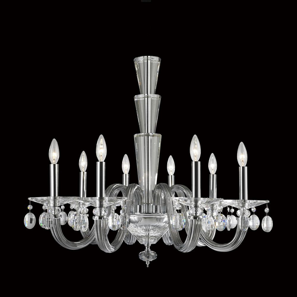 StarFire Victoria 5308SA Chandelier Light - Smoke Arms Clear Center