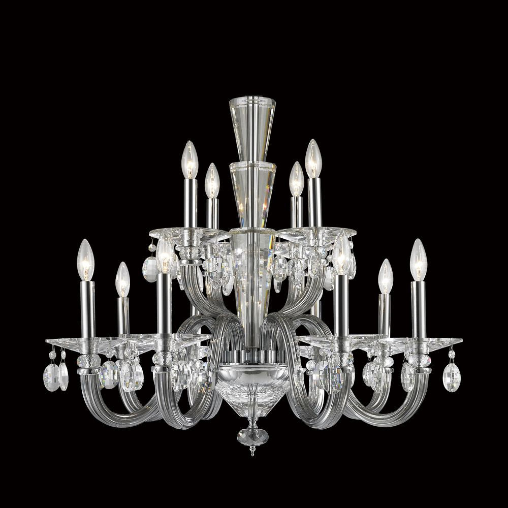 StarFire Victoria 5312SA Chandelier Light - Smoke Arms Clear Center