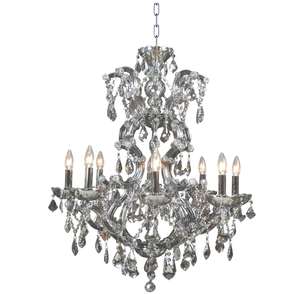 StarFire Maria Teresa Smoke 6406SC Chandelier Light - Chrome and Smoke Crystal