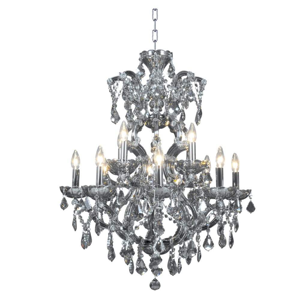 StarFire Maria Teresa Smoke 6412SC Chandelier Light - Chrome and Smoke Crystal