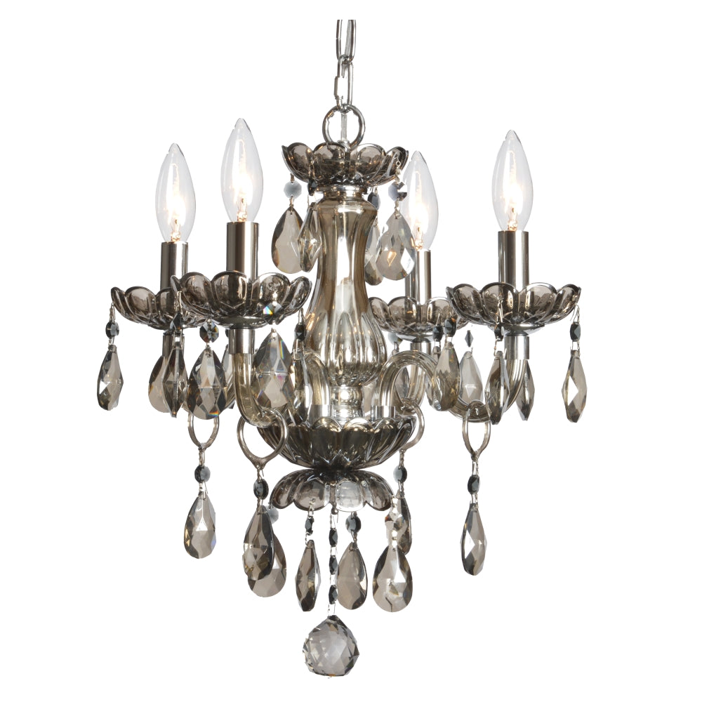 StarFire Paloma 9041SC Chandelier Light - Chrome and Smoke Crystal