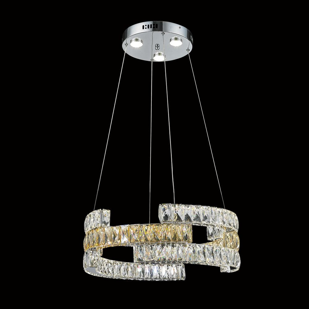 StarFire LED LD0420CC Chandelier Light - Clear and Champagne Crystal