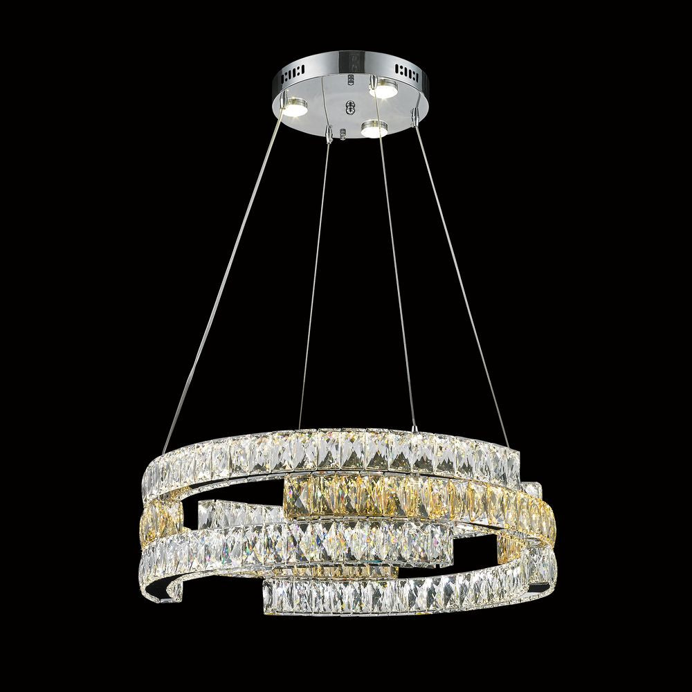 StarFire LED LD0424CC Chandelier Light - Clear and Champagne Crystal