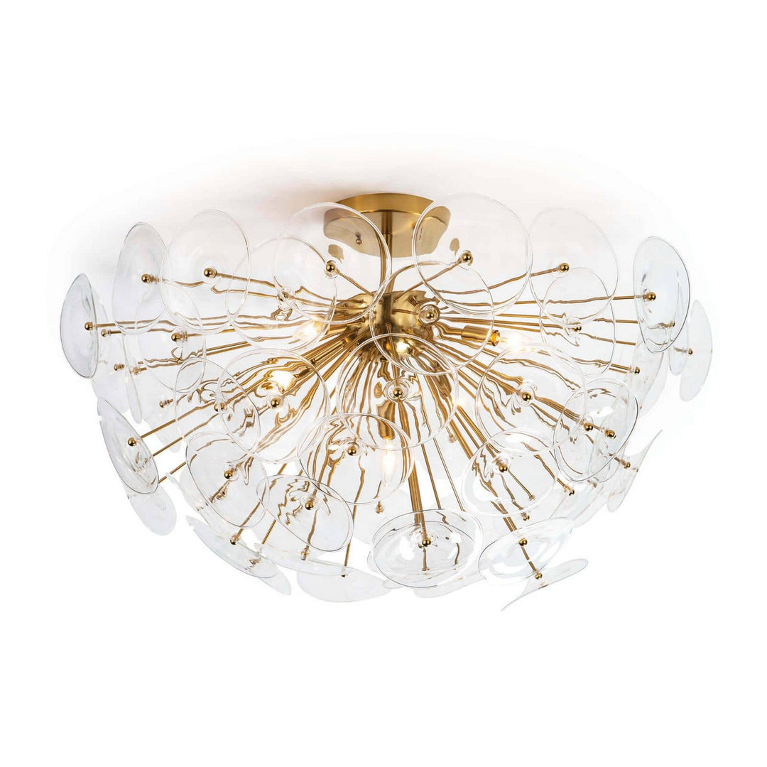 Regina Andrew Poppy 16-1232CLR Ceiling Light - Natural Brass