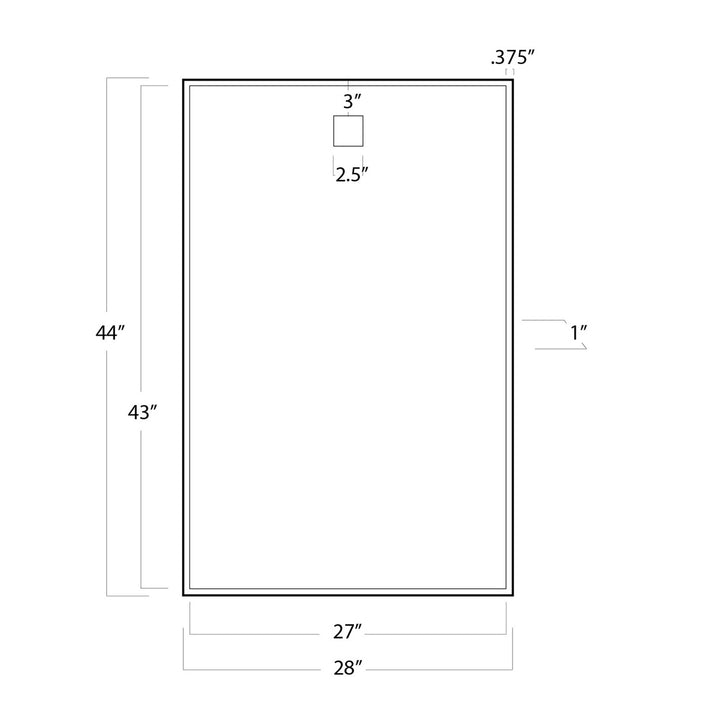 Regina Andrew 21-1046PN  Hanging Mirror Polished Nickel